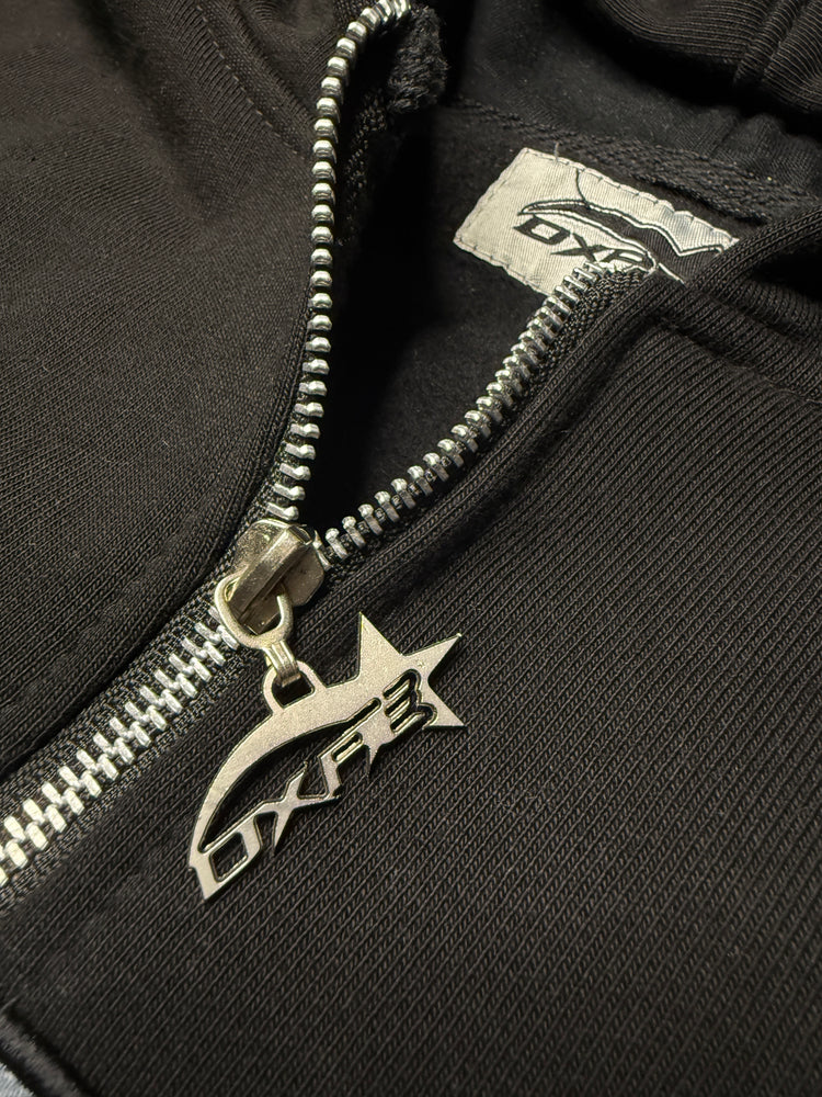 “Essential Zip-Up Hoodie” - Metallic